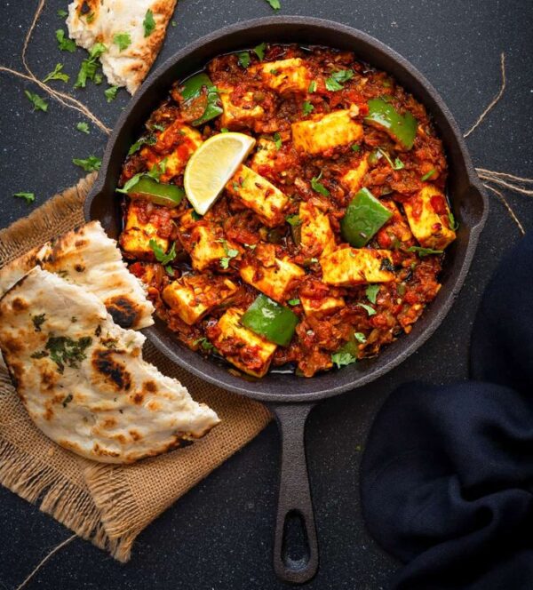 Paneer Tikka Masala With Laccha Paratha & Salad