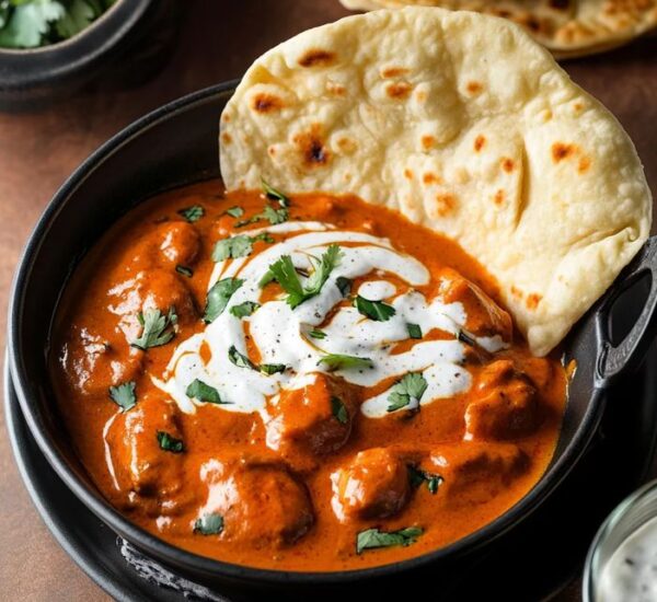 Laccha Paratha with Paneer Butter Masala & Salad