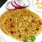Paneer Paratha With Curd